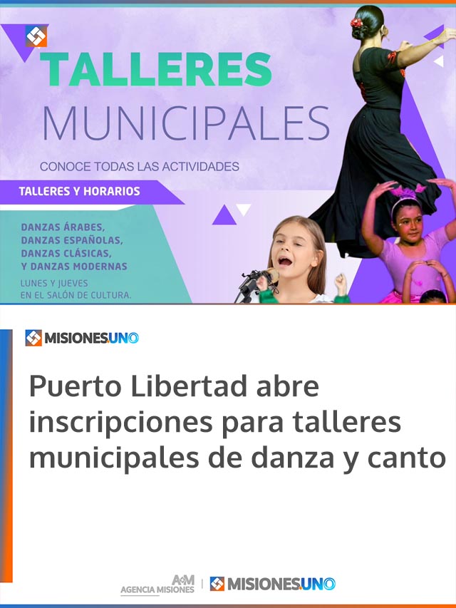 Puerto Libertad abre inscripciones para talleres municipales de danza y canto