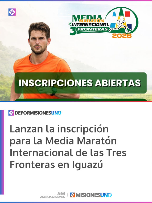 Lanzan la inscripción para la Media Maratón Internacional de las Tres Fronteras en Iguazú