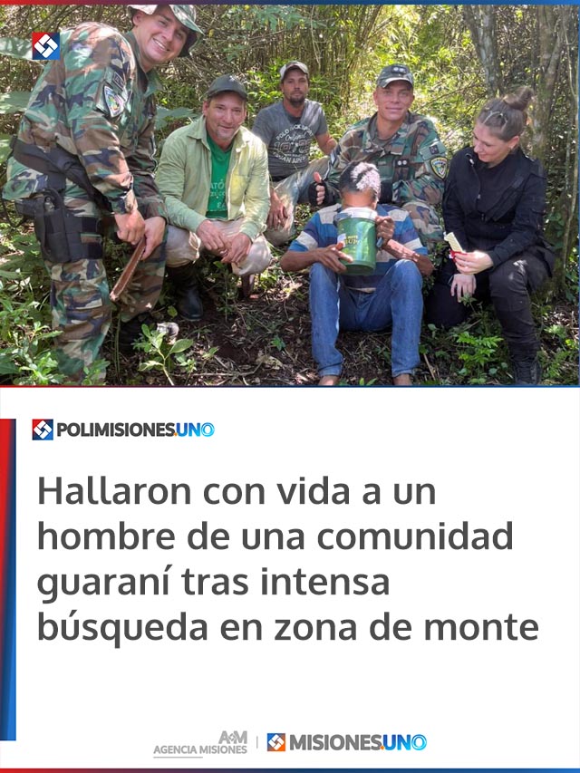 Hallaron con vida a un hombre de una comunidad guaraní tras intensa búsqueda en zona de monte
