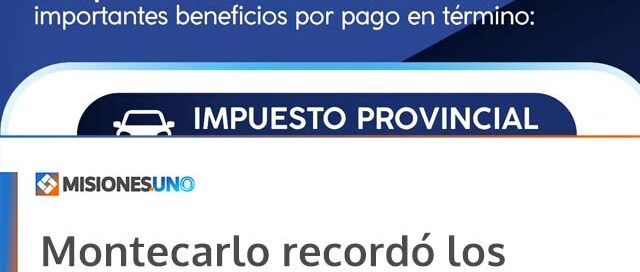 Montecarlo recordó los vencimientos de IPA y TGI correspondientes a marzo