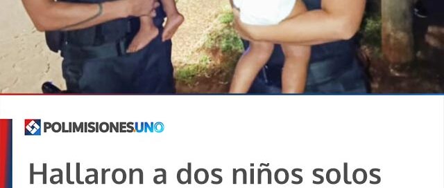 Hallaron a dos niños solos en una vivienda abandonada y fueron resguardados por la Policía en Apóstoles