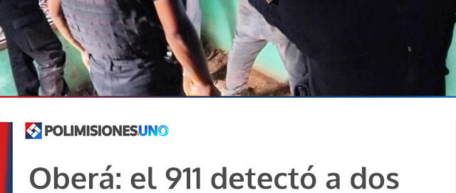 Oberá: el 911 detectó a dos sospechosos forzando un auto y fueron detenidos tras una persecución