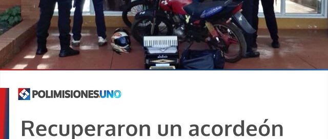 Recuperaron un acordeón robado y detuvieron a dos hombres tras un operativo encubierto en Oberá