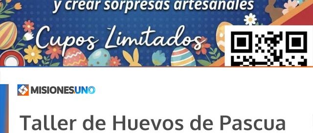 Taller de Huevos de Pascua en Puerto Piray: invitan a participar de una propuesta para aprender a decorar chocolates artesanales