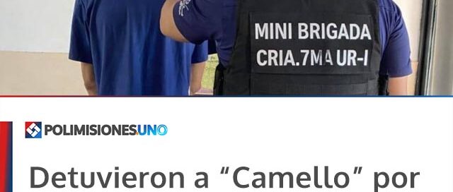 Detuvieron a “Camello” por un robo en una vivienda de Posadas