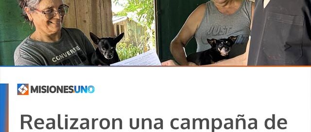 Realizaron una campaña de vacunación antirrábica para mascotas en el barrio Nuevo de Puerto Piray