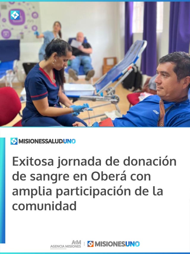 Exitosa jornada de donación de sangre en Oberá con amplia participación de la comunidad