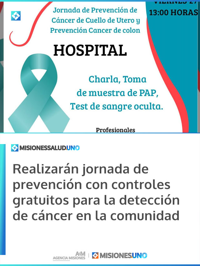 Realizarán jornada de prevención con controles gratuitos para la detección de cáncer en la comunidad