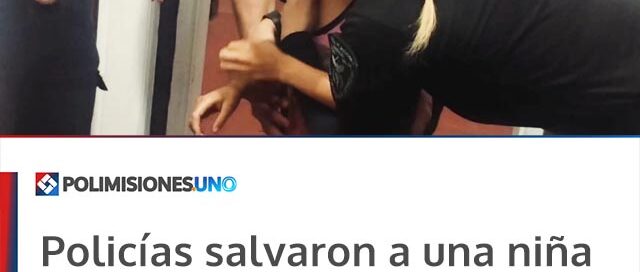 Policías salvaron a una niña que se atragantó con un caramelo en Eldorado