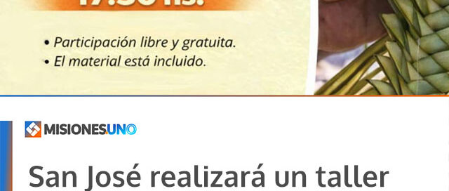 San José realizará un taller de trenzado de ramos en la previa del Domingo de Ramos