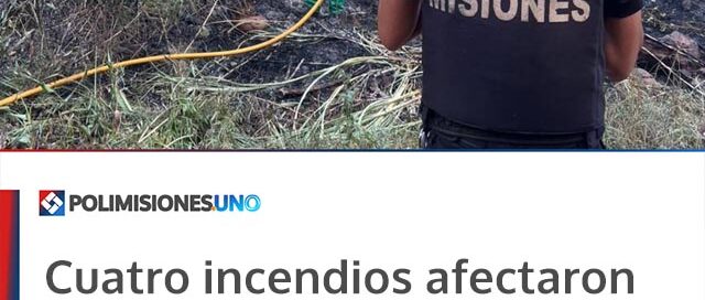 Cuatro incendios afectaron más de veinte hectáreas en Santo Pipó