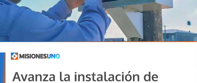 Avanza la instalación de semáforos sobre la Ruta 14 en accesos clave de San Vicente