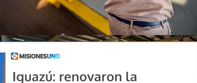 Iguazú: renovaron la señalización en sendas peatonales y cordones en la zona de Aduana