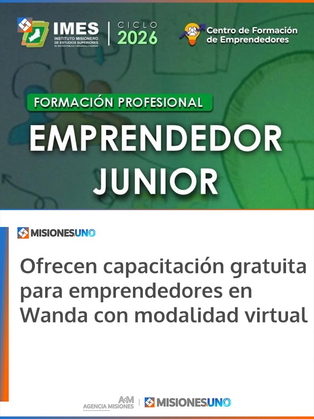 Ofrecen capacitación gratuita para emprendedores en Wanda con modalidad virtual
