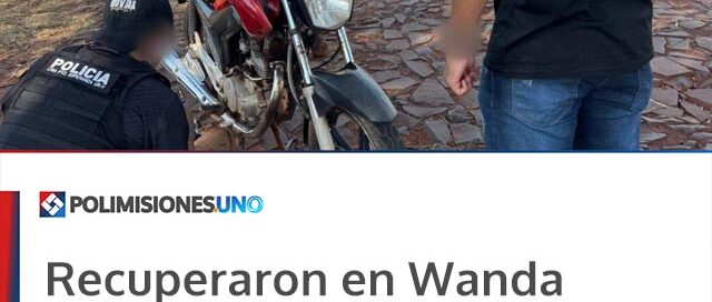 Recuperaron en Wanda una motocicleta robada en Puerto Esperanza