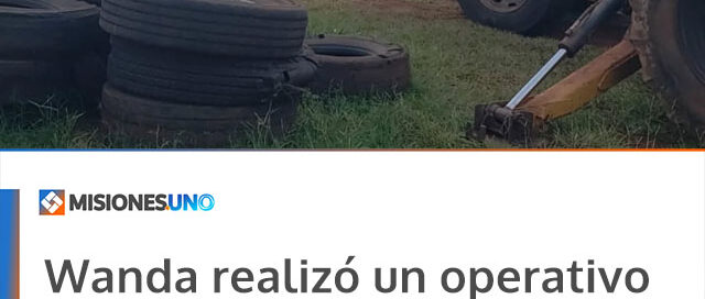 Wanda realizó un operativo de recolección de cubiertas para prevenir el dengue