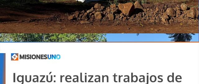 Iguazú: realizan trabajos de nivelación y entoscado en caminos de acceso a la Aldea Yriapú