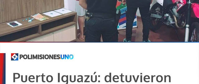 Puerto Iguazú: detuvieron a un joven con cocaína, dinero en efectivo y una motocicleta sin documentación