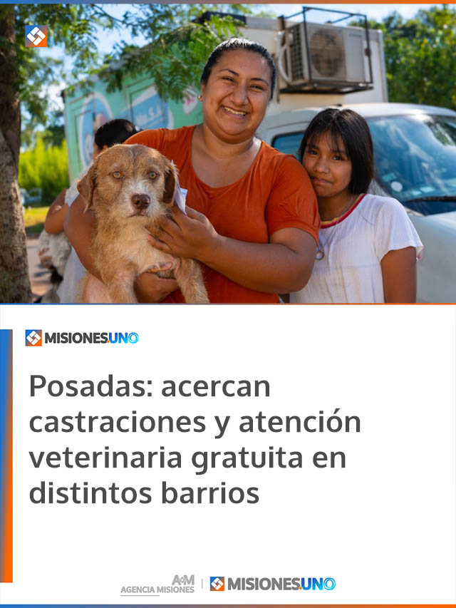 Posadas: acercan castraciones y atención veterinaria gratuita en distintos barrios