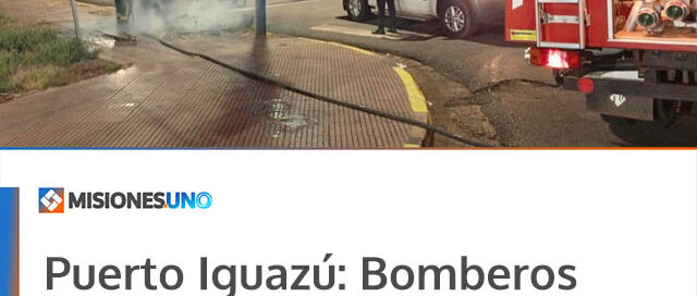 Puerto Iguazú: Bomberos Voluntarios sofocaron incendio de basura en pleno centro
