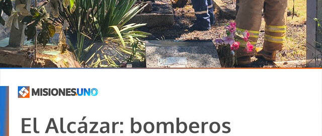 El Alcázar: bomberos sofocaron un incendio en el cementerio local