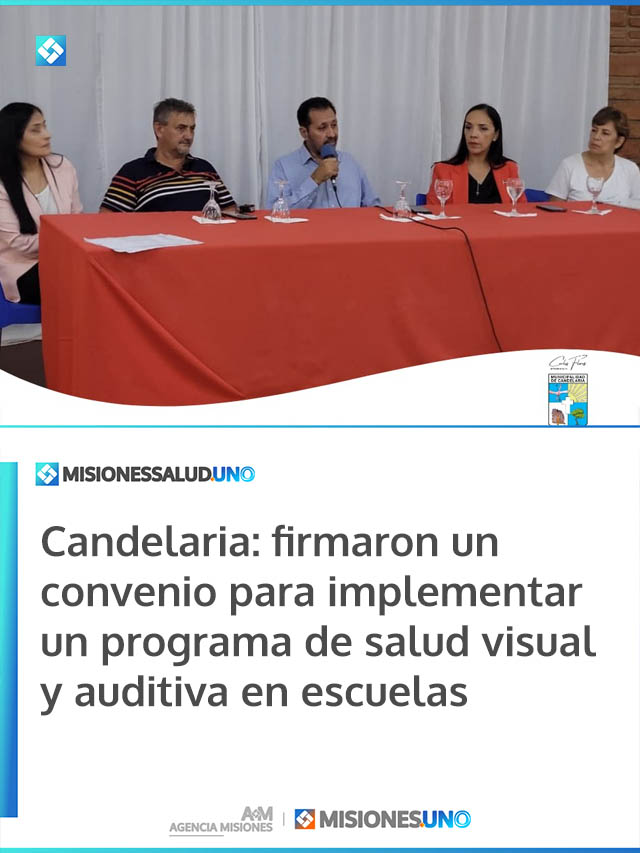 Candelaria: firmaron un convenio para implementar un programa de salud visual y auditiva en escuelas