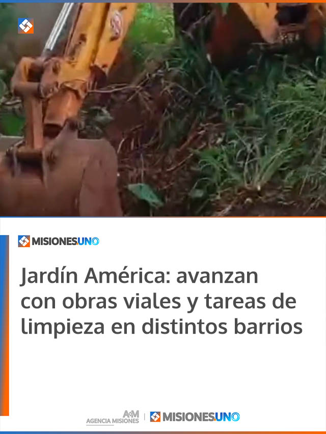 Jardín América: avanzan con obras viales y tareas de limpieza en distintos barrios