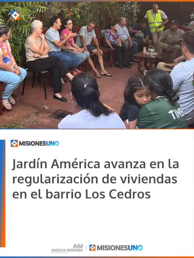 Jardín América avanza en la regularización de viviendas en el barrio Los Cedros