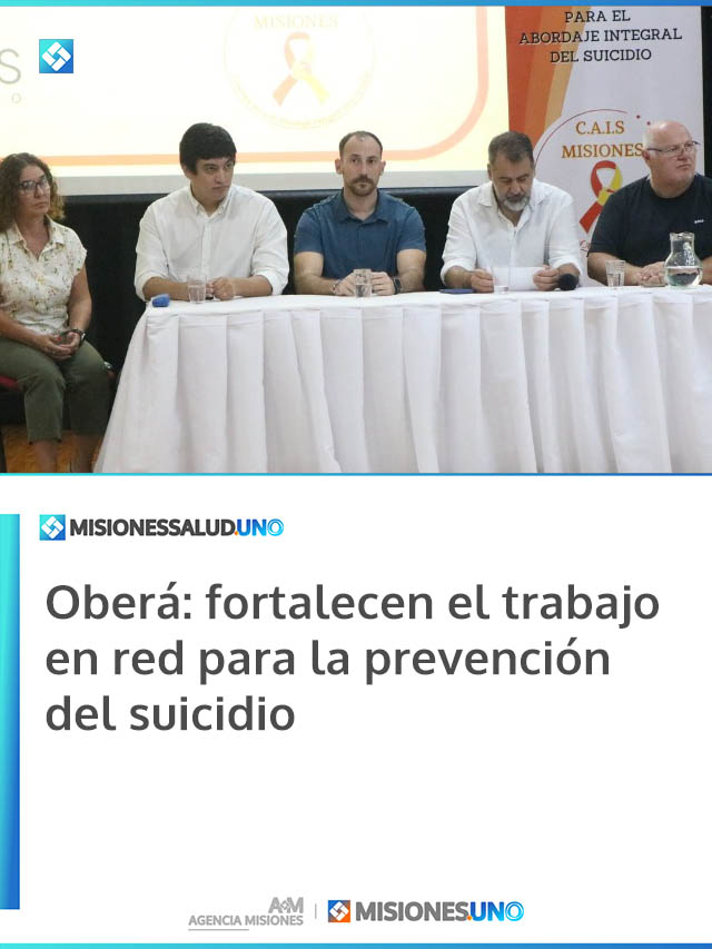 Oberá: fortalecen el trabajo en red para la prevención del suicidio