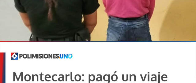 Montecarlo: pagó un viaje con un celular robado, el remisero la llevó a la Policía y terminó detenida