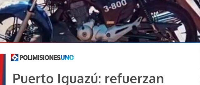 Puerto Iguazú: refuerzan la prevención con nuevas patrullas motorizadas de la Policía