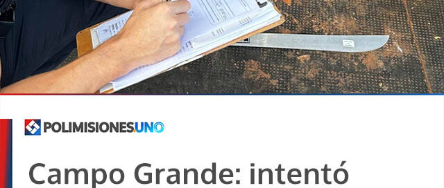 Campo Grande: intentó escapar de la Policía, robó un machete y quiso enfrentarlos