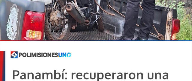 Panambí: recuperaron una motocicleta robada en Oberá tras un operativo policial