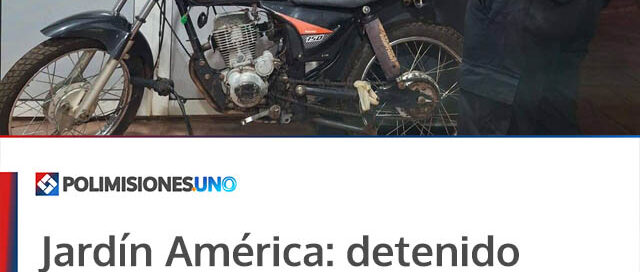 Jardín América: detenido tras intentar evadir un control policial en una moto robada
