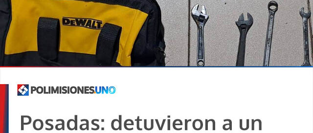Posadas: detuvieron a un hombre con herramientas y una notebook de dudosa procedencia