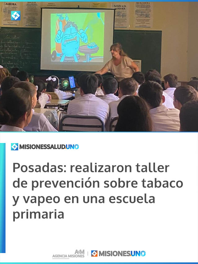 Posadas: realizaron taller de prevención sobre tabaco y vapeo en una escuela primaria