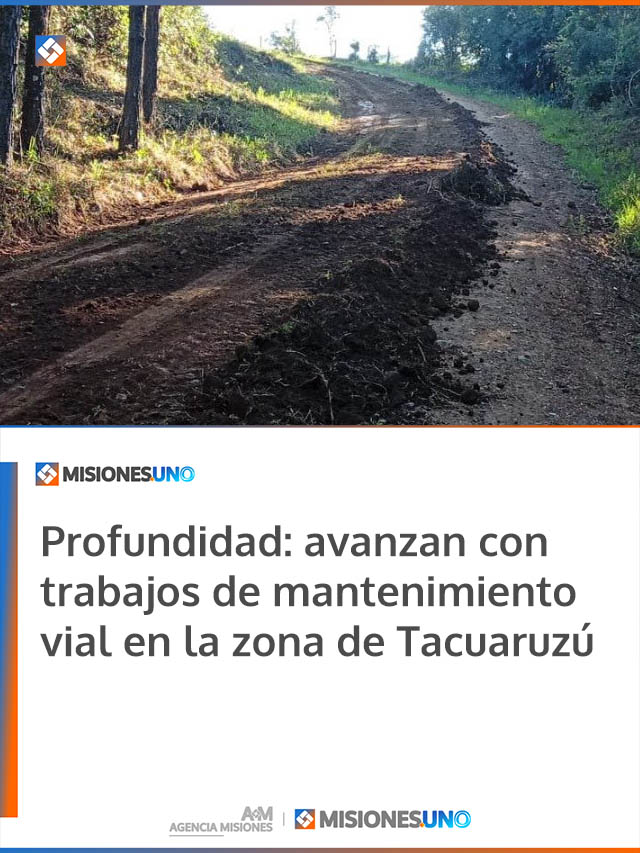 Profundidad: avanzan con trabajos de mantenimiento vial en la zona de Tacuaruzú