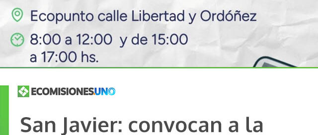 San Javier: convocan a la Primera Jornada Provincial de Reciclaje Electrónico