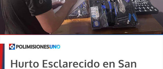 Hurto Esclarecido en San Pedro: Menor Demorado y Herramientas Recuperadas