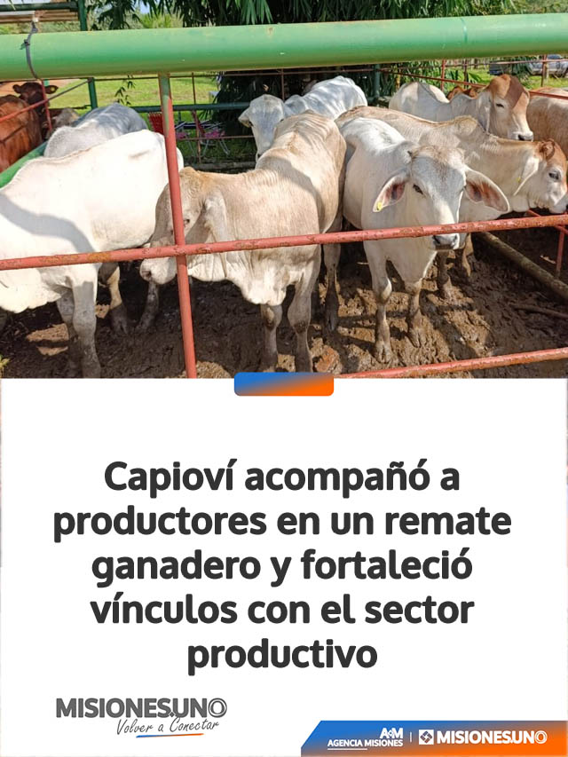 Capioví acompañó a productores en un remate ganadero y fortaleció vínculos con el sector productivo