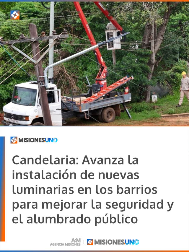 Candelaria: Avanza la instalación de nuevas luminarias en los barrios para mejorar la seguridad y el alumbrado público