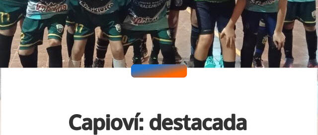 Capioví: destacada participación de equipos juveniles en la Liga Regional de Futsal