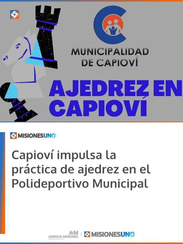 Capioví impulsa la práctica de ajedrez en el Polideportivo Municipal