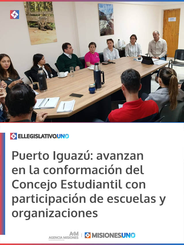 Puerto Iguazú: avanzan en la conformación del Concejo Estudiantil con participación de escuelas y organizaciones