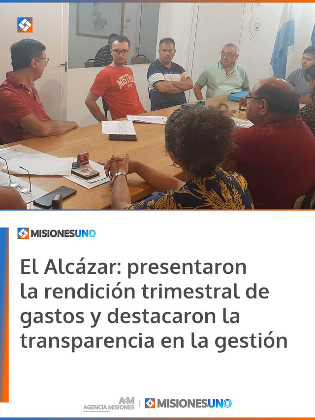 El Alcázar: presentaron la rendición trimestral de gastos y destacaron la transparencia en la gestión