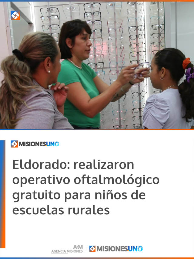 Eldorado: realizaron operativo oftalmológico gratuito para niños de escuelas rurales