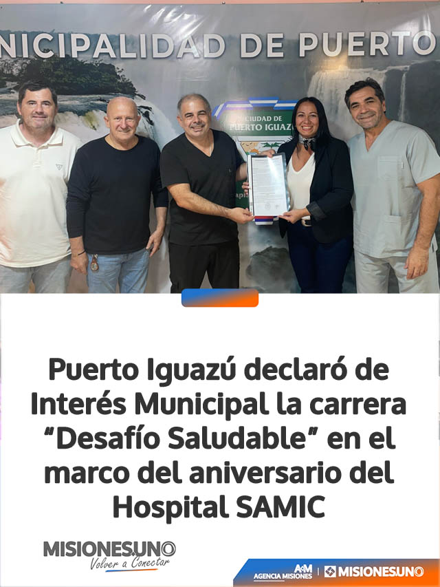 Puerto Iguazú declaró de Interés Municipal la carrera “Desafío Saludable” en el marco del aniversario del Hospital SAMIC