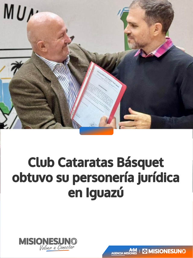 Club Cataratas Básquet obtuvo su personería jurídica en Iguazú