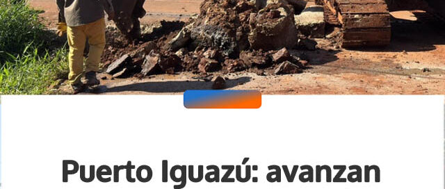 Puerto Iguazú: avanzan obras de canalización pluvial y mejoras viales en distintos barrios