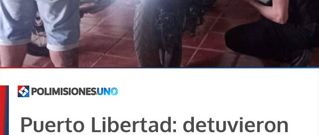 Puerto Libertad: detuvieron a un joven con una moto robada en Brasil tras una persecución sobre la Ruta 12
